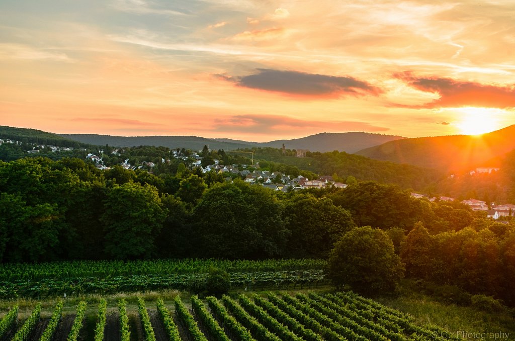 Sonnenuntergang in Dürkheim